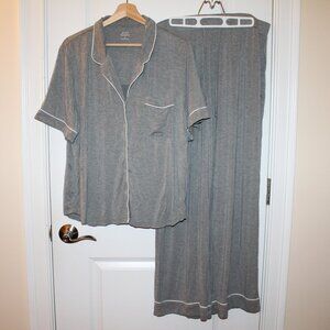 Cozy Earth Gray XL Short Sleeve Pants Bamboo Pajama PJ Sleep Set